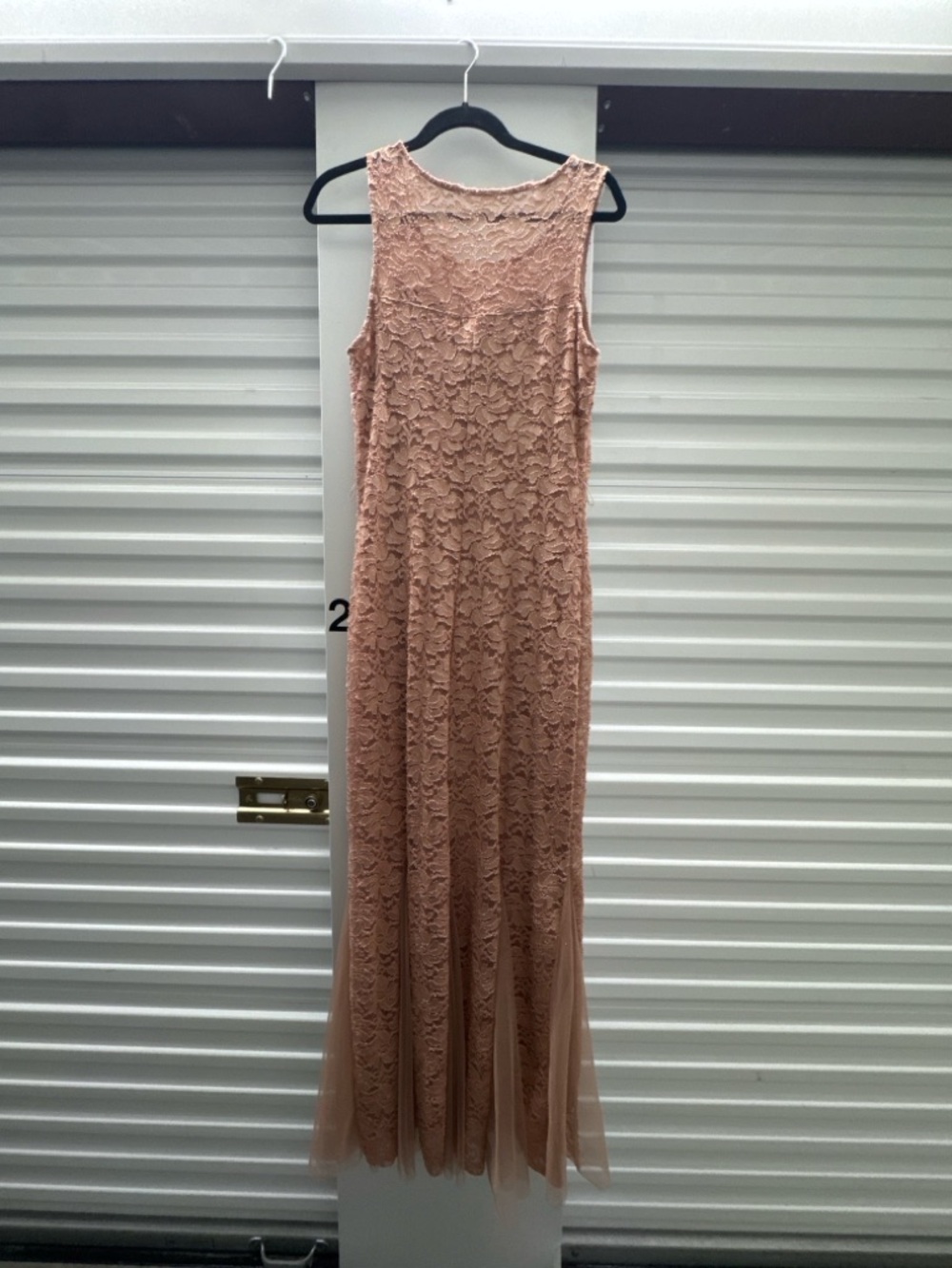 Candalite Lace Maxi Dress | Size L | Elegant Blush Formal - Picture 9 of 14